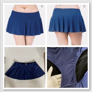 Chaps Navy Blue Swim Skirt Bathing suit bottoms Tennis Golf Bike plus size 20W